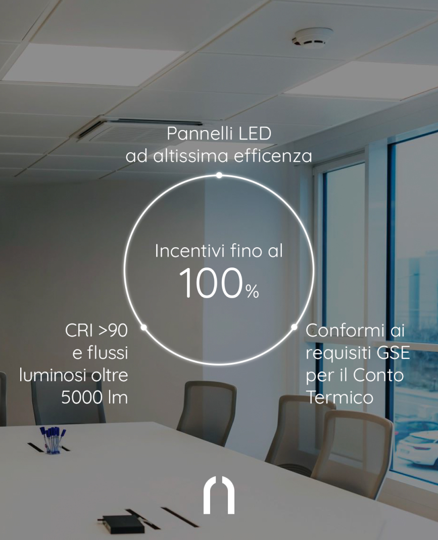 Conto Termico 3.0 e illuminazione d’interni: incentivi fino al 100% con Novalux